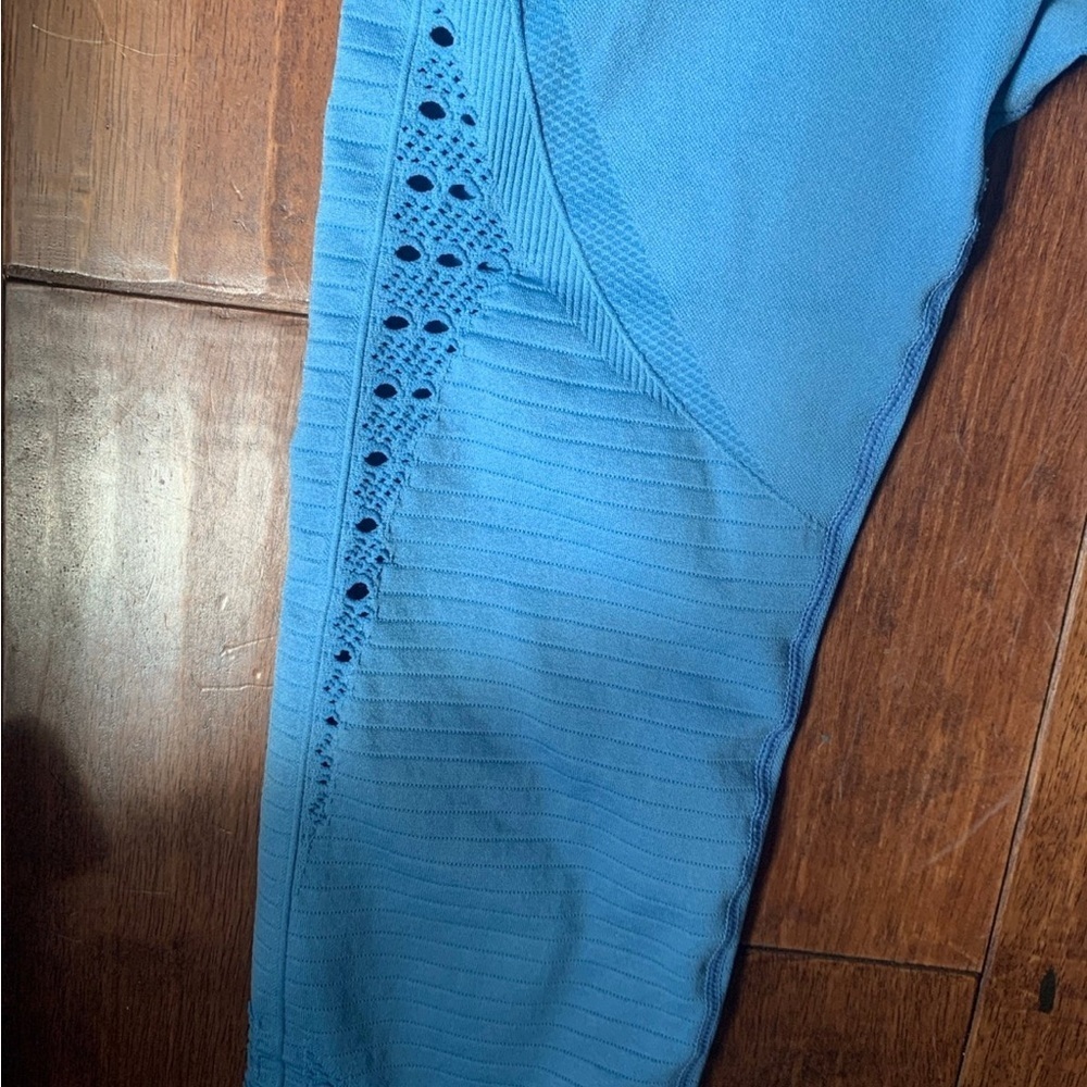 Gymshark Blue Energy Seamless Cropped Legging High Rise Contour Size S - Picture 6 of 7